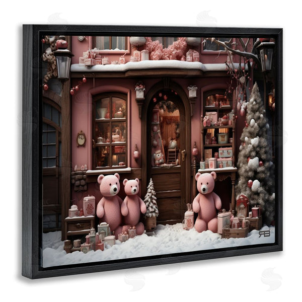 Stupell Industries RB | Christmas Shop With Bears Wall Art