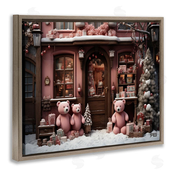 Stupell Industries RB | Christmas Shop With Bears Wall Art