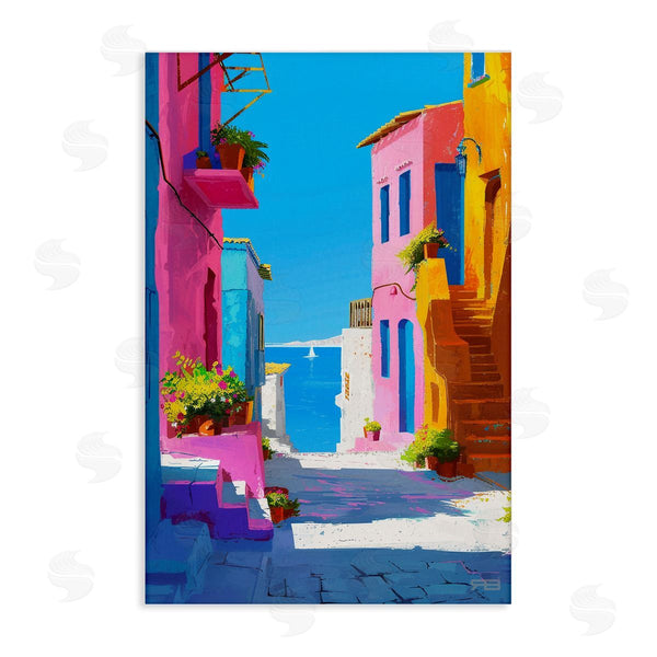 stupell industries RB | Coastal Town Buildings Wall Art