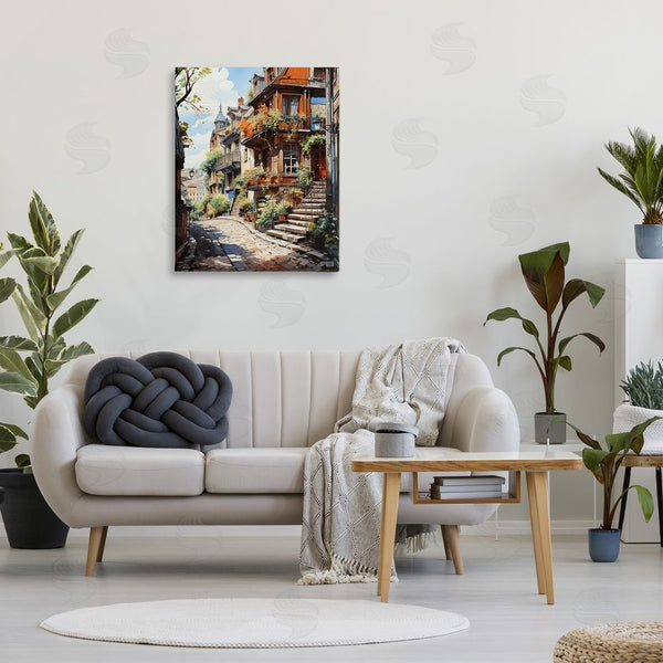 Stupell Industries RB | Cobblestone Walkway In Town Wall Art