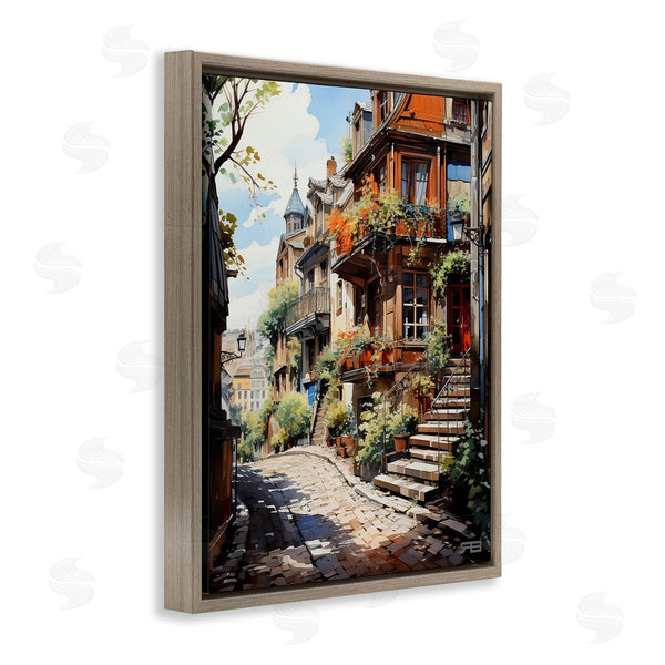 Stupell Industries RB | Cobblestone Walkway In Town Wall Art