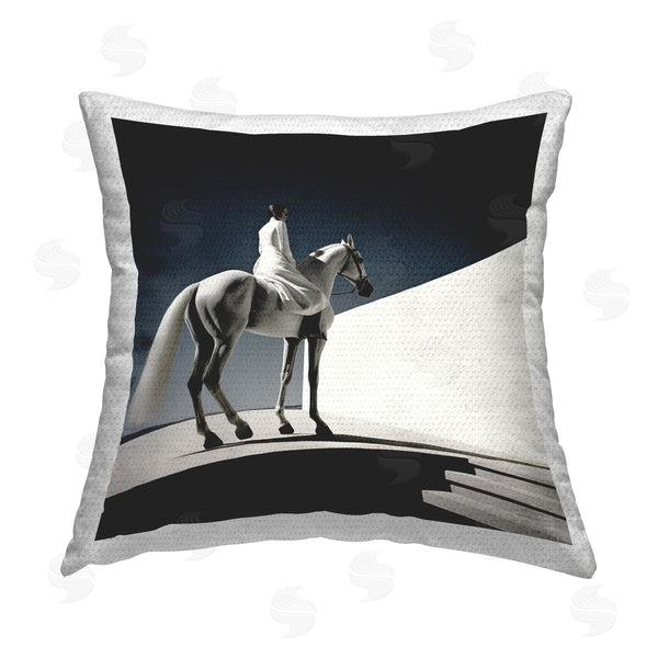 Stupell Industries RB | Contemporary Scene With Horse Printed Throw Pillow