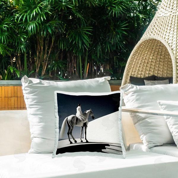 Stupell Industries RB | Contemporary Scene With Horse Printed Throw Pillow
