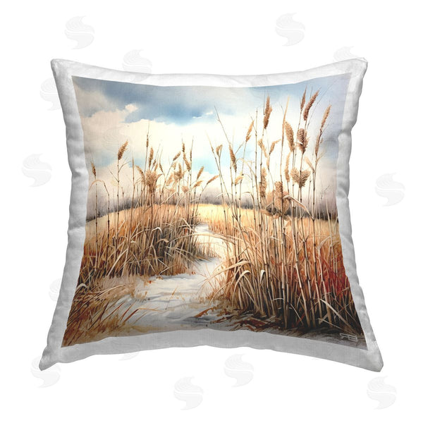 stupell industries RB | Country Stream with Reeds Printed Throw Pillow