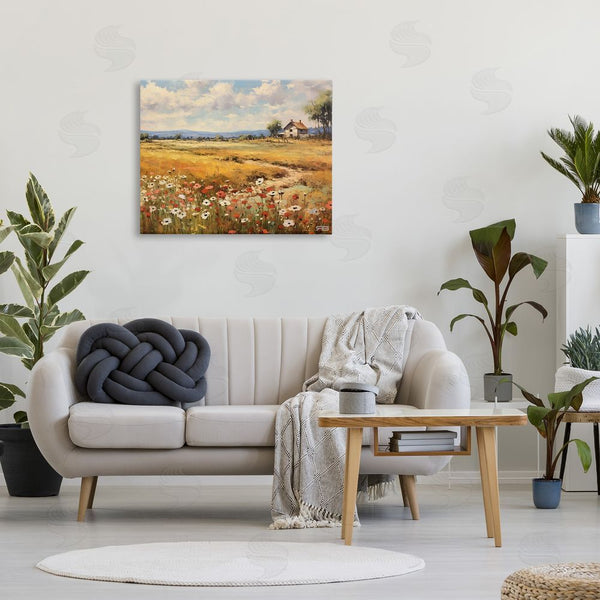 Stupell Industries RB | Countryside Poppy Meadow Wall Art