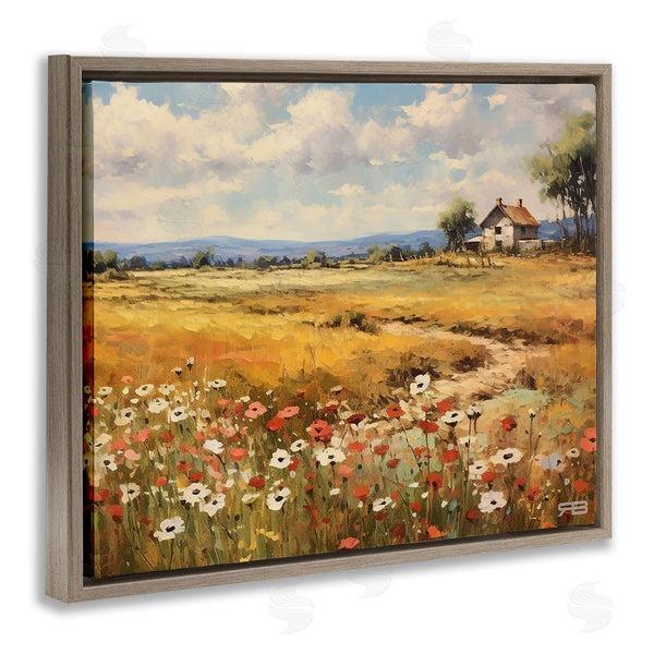 Stupell Industries RB | Countryside Poppy Meadow Wall Art