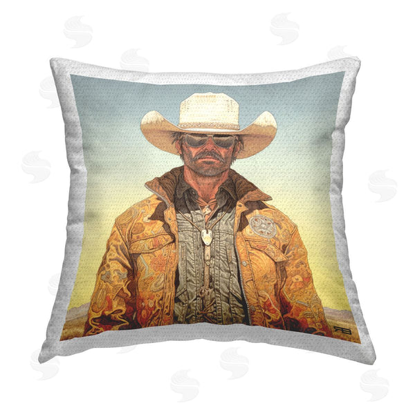 Stupell Industries RB | Cowboy & Desert Sunrise Printed Throw Pillow
