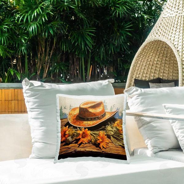 Stupell Industries RB | Cowboy Hat & Sunflowers Printed Throw Pillow