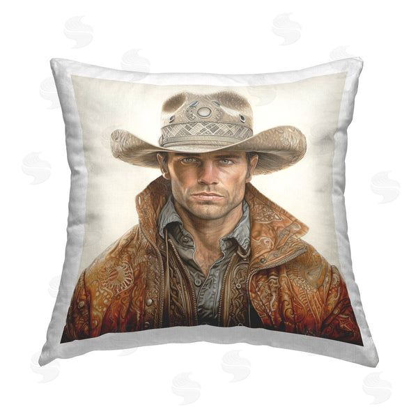 stupell industries RB | Cowboy with Patterned Hat Printed Throw Pillow