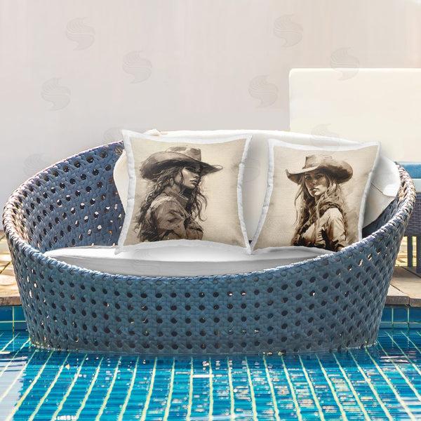 Stupell Industries RB | Cowgirl Beauty Portraits Printed Throw Pillow Set