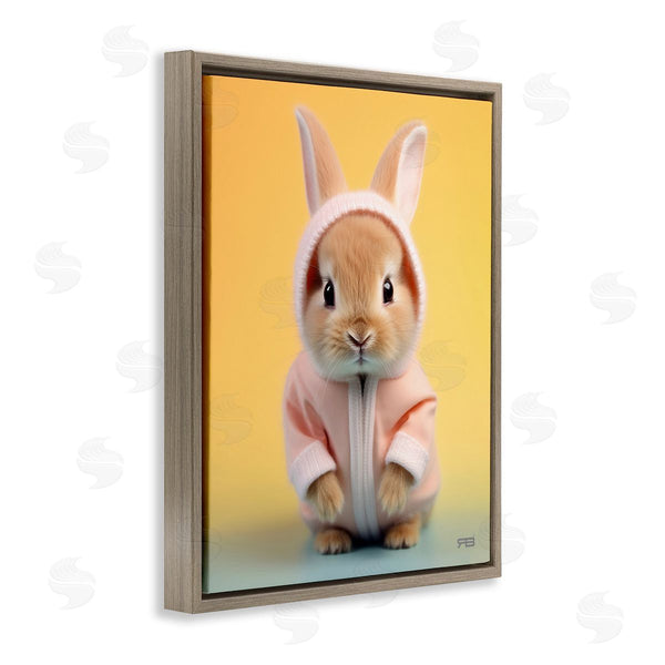 Stupell Industries RB | Cozy Bunny On Yellow Wall Art