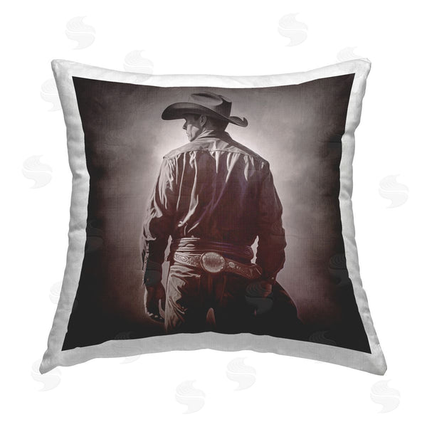 stupell industries RB | Dark Cowboy Silhouette Printed Throw Pillow