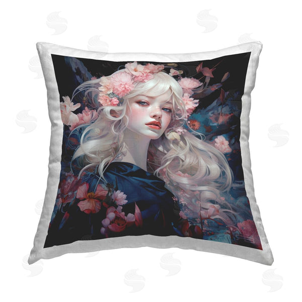 stupell industries RB | Delicate Florals Portrait Printed Throw Pillow
