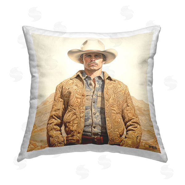 stupell industries RB | Desert Cowboy Landscape Printed Throw Pillow