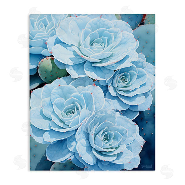stupell industries RB | Detailed Blue Succulents Wall Art
