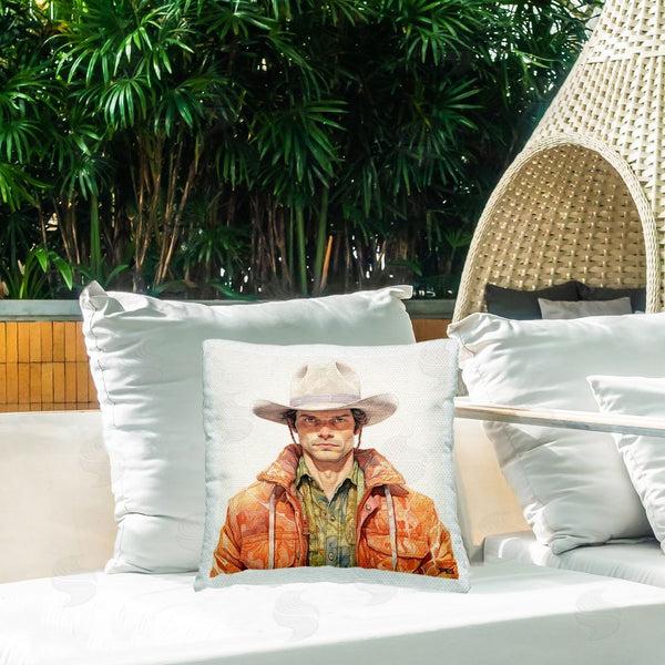 Stupell Industries RB | Detailed Cowboy Portrait Printed Throw Pillow