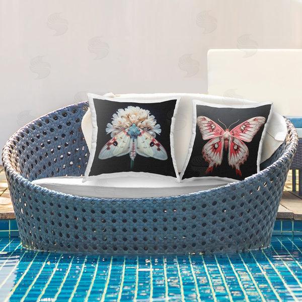 Stupell Industries RB | Detailed Pink Moths Flower Printed Throw Pillow Set