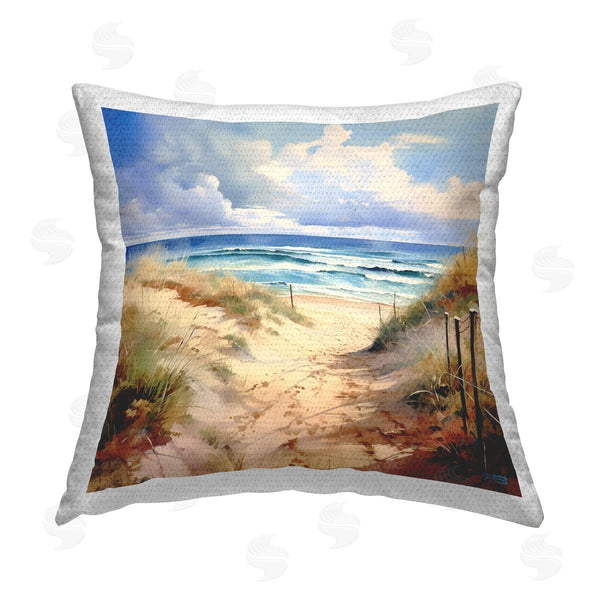 Stupell Industries RB | Distant Beach Waves Printed Throw Pillow