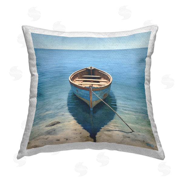 Stupell Industries RB | Docked Rowboat On Shore Printed Throw Pillow