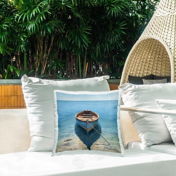 Stupell Industries RB | Docked Rowboat On Shore Printed Throw Pillow