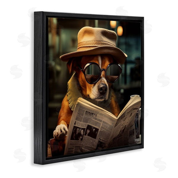 Stupell Industries RB | Dog Reading Newspaper Wall Art