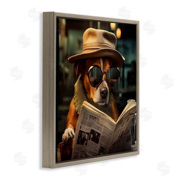 Stupell Industries RB | Dog Reading Newspaper Wall Art