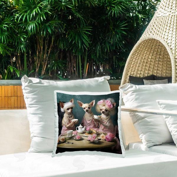 Stupell Industries RB | Dogs Tea Party Printed Throw Pillow
