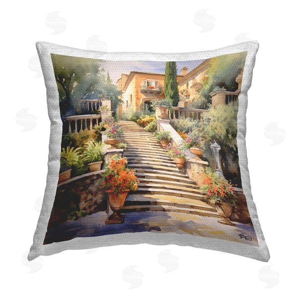 Stupell Industries RB | European Villa Architecture Printed Throw Pillow