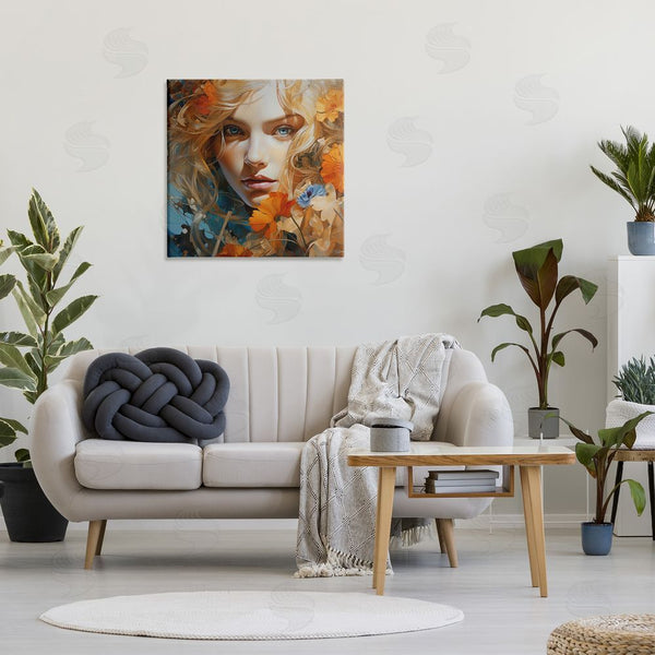Stupell Industries RB | Expressive Flower Portrait Wall Art