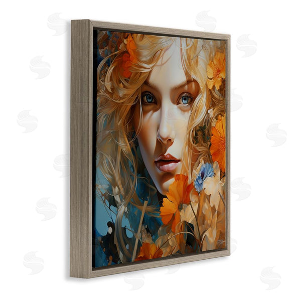 Stupell Industries RB | Expressive Flower Portrait Wall Art