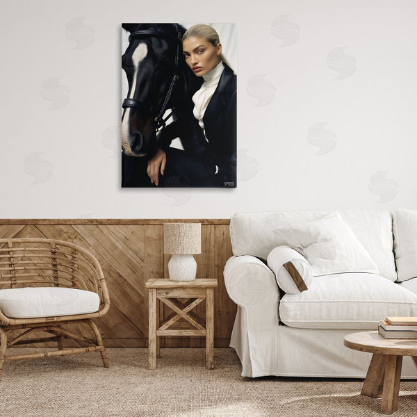 Stupell Industries RB | Fashionable Equestrian Girl Wall Art