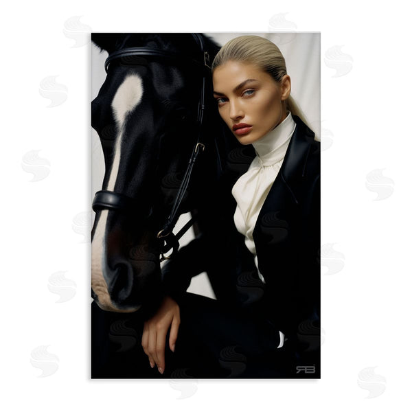 stupell industries RB | Fashionable Equestrian Girl Wall Art