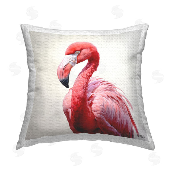 Stupell Industries RB | Flamingo With Fluffed Feathers Printed Throw Pillow