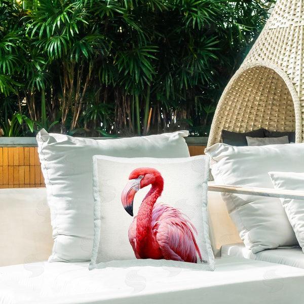 Stupell Industries RB | Flamingo With Fluffed Feathers Printed Throw Pillow