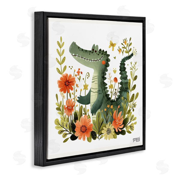 Stupell Industries RB | Floral Happy Alligator Wall Art