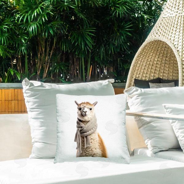 Stupell Industries RB | Fluffy Alpaca In Scarf Printed Throw Pillow