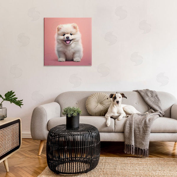 Stupell Industries RB | Fluffy Puppy On Pink Wall Art