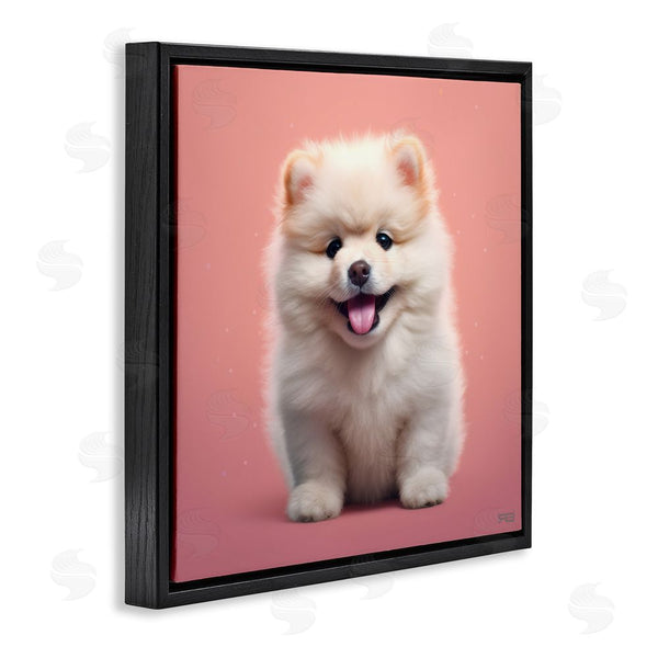 Stupell Industries RB | Fluffy Puppy On Pink Wall Art