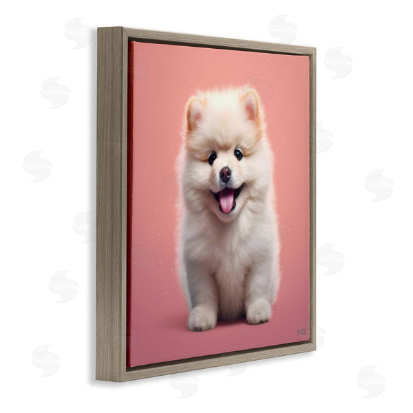 Stupell Industries RB | Fluffy Puppy On Pink Wall Art
