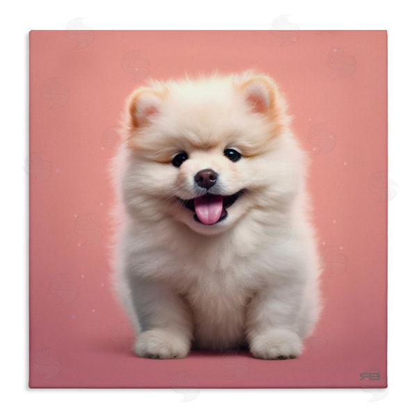 stupell industries RB | Fluffy Puppy on Pink Wall Art