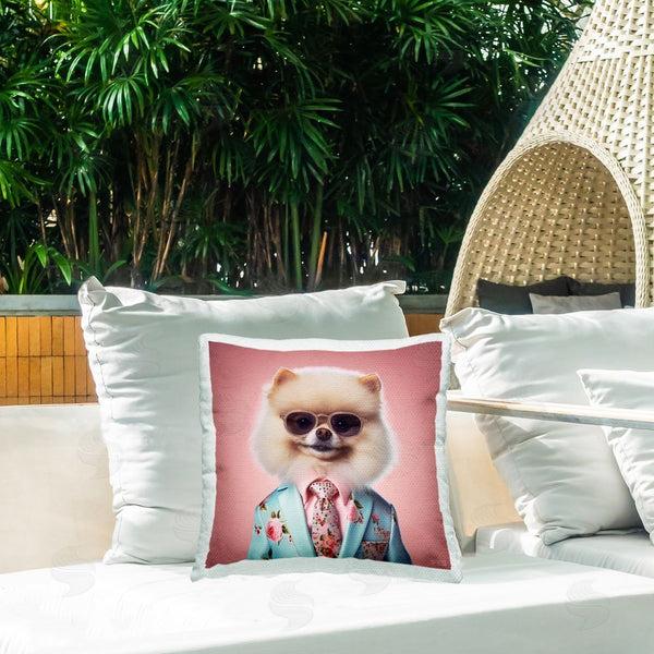 Stupell Industries RB | Fluffy Trendy Dog Printed Throw Pillow