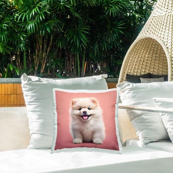 Stupell Industries RB | Fluffy White Puppy Printed Throw Pillow