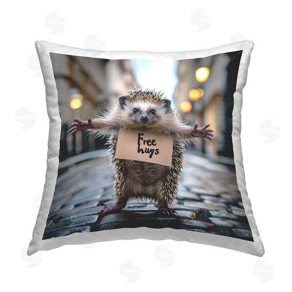 stupell industries RB | Free Hugs Hedgehog Printed Throw Pillow