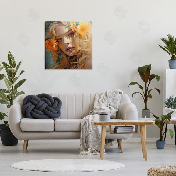 Stupell Industries RB | Girl & Orange Blossoms Wall Art