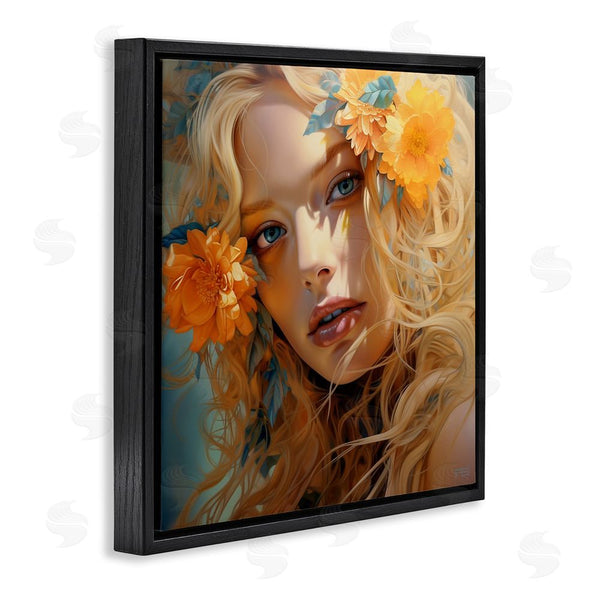 Stupell Industries RB | Girl & Orange Blossoms Wall Art
