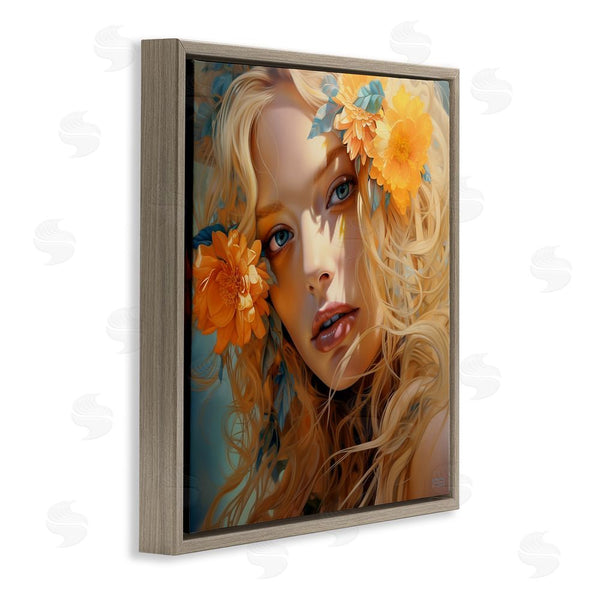 Stupell Industries RB | Girl & Orange Blossoms Wall Art