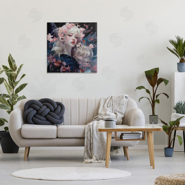 Stupell Industries RB | Girl With Pink Irises Wall Art