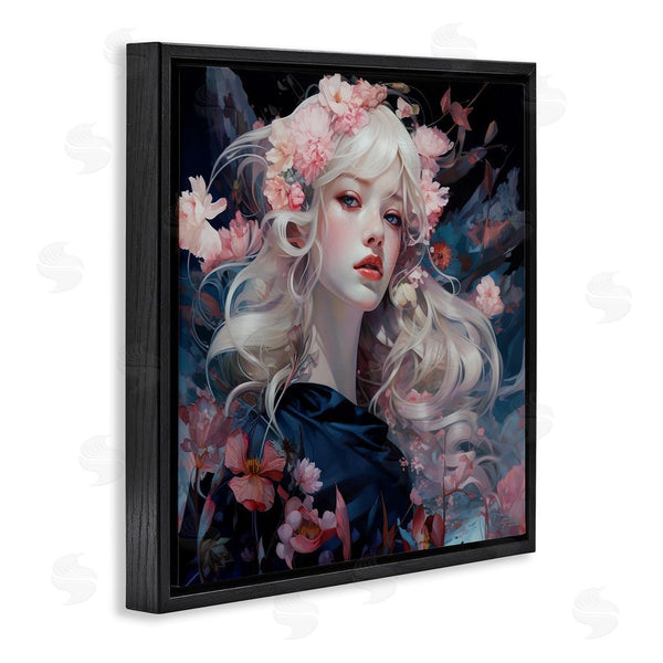 Stupell Industries RB | Girl With Pink Irises Wall Art