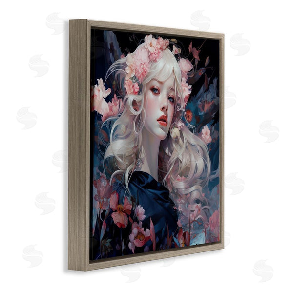 Stupell Industries RB | Girl With Pink Irises Wall Art
