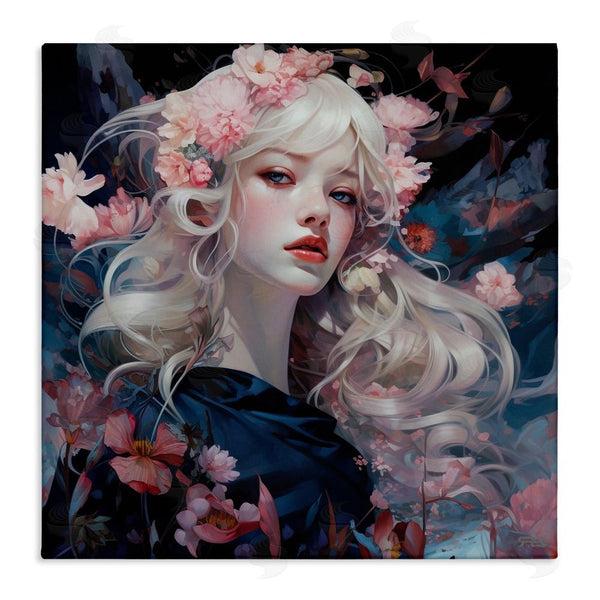 stupell industries RB | Girl with Pink Irises Wall Art